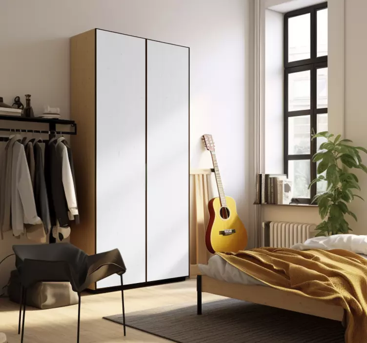 Adesivo per armadio lenzuolo bianco  - TenStickers