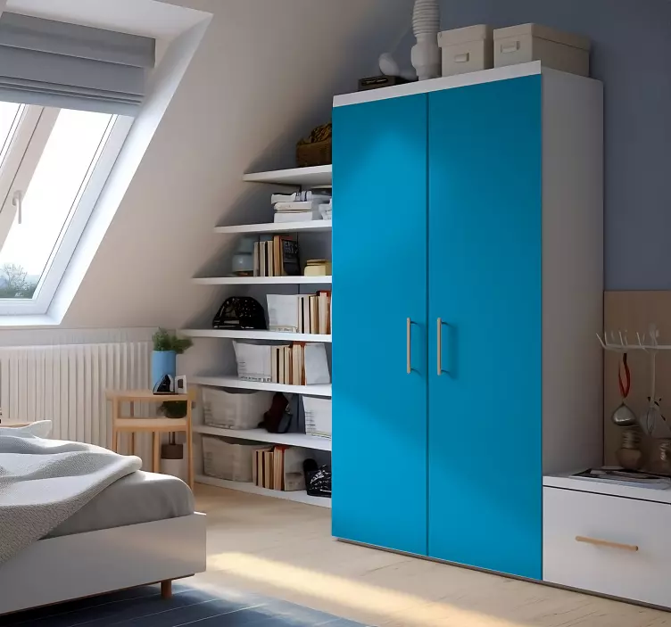 Adesivo per armadio lenzuolo blu - TenStickers