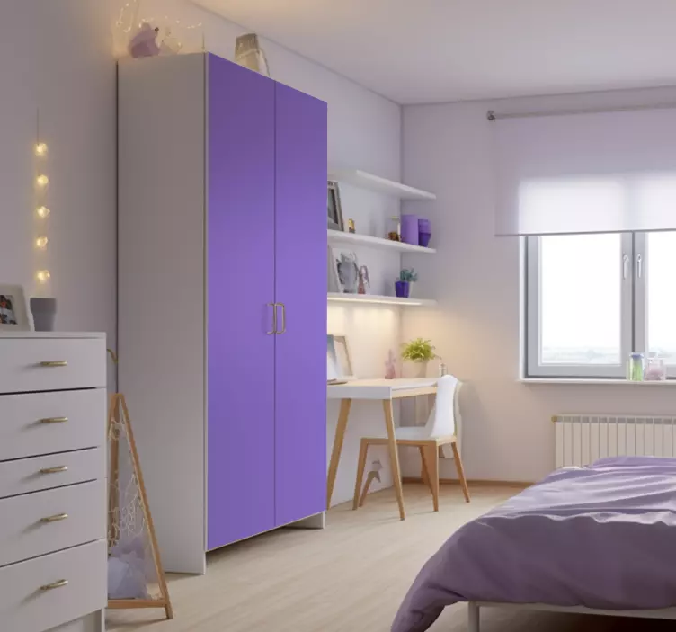 Adesivo per armadio lenzuolo viola  - TenStickers