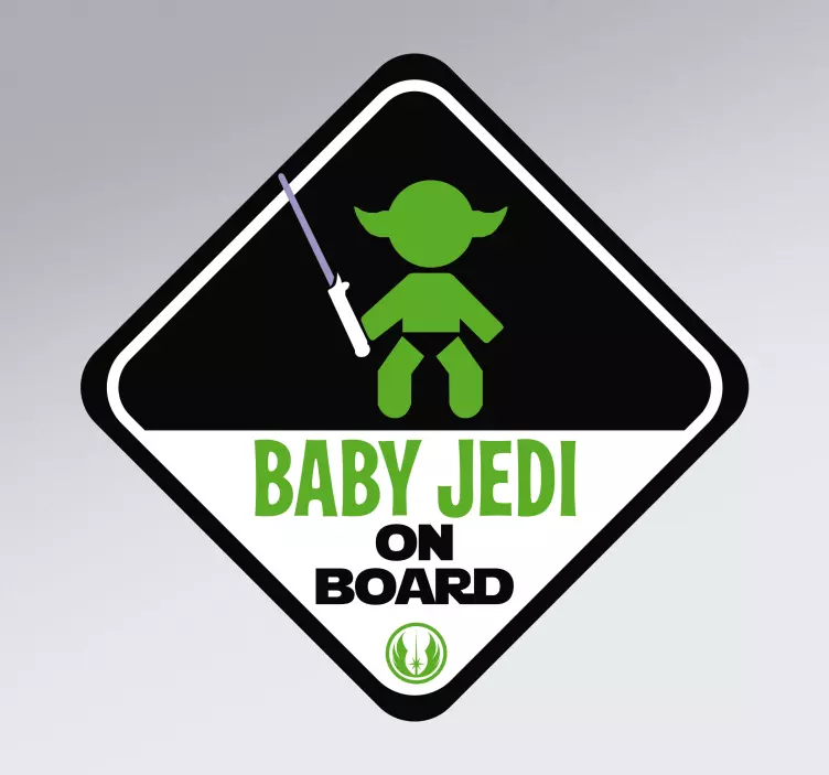 Adesivo per auto baby jedi a bordo - TenStickers