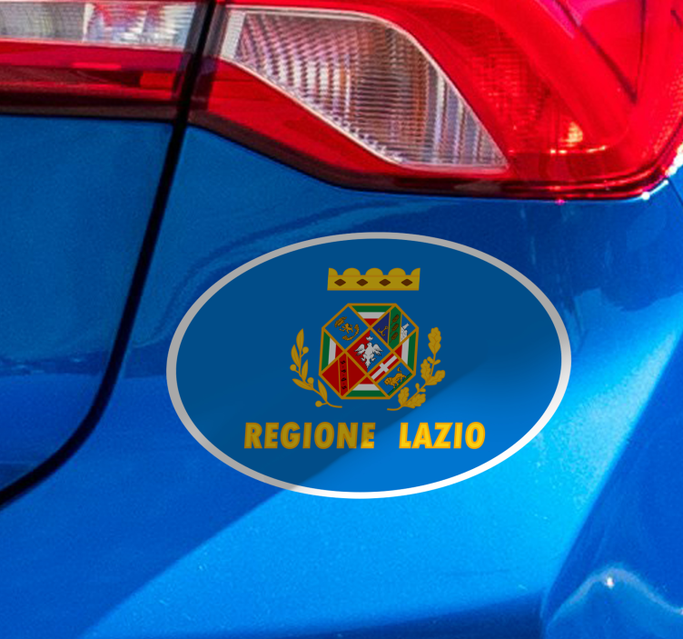 Adesivo per auto bandiera laziale - TenStickers