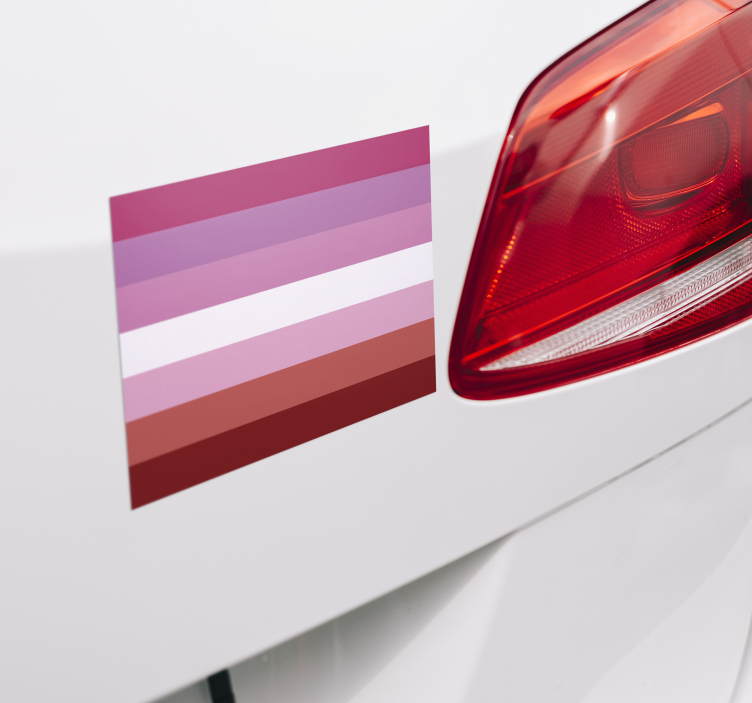 Adesivo per auto bandiera lesbica - TenStickers
