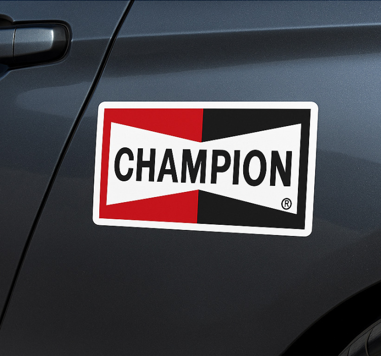 Adesivo per auto campione rosso nero - TenStickers