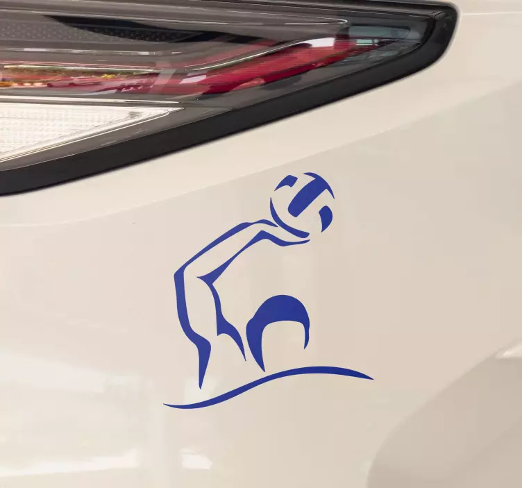 Adesivo per auto con giocatore di pallanuoto - TenStickers