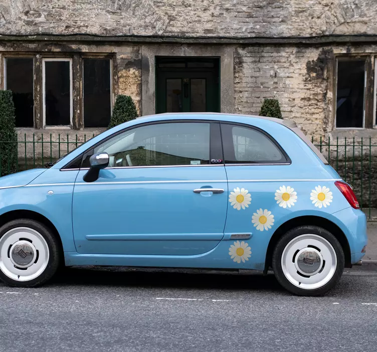 Adesivo per auto con margherite - TenStickers