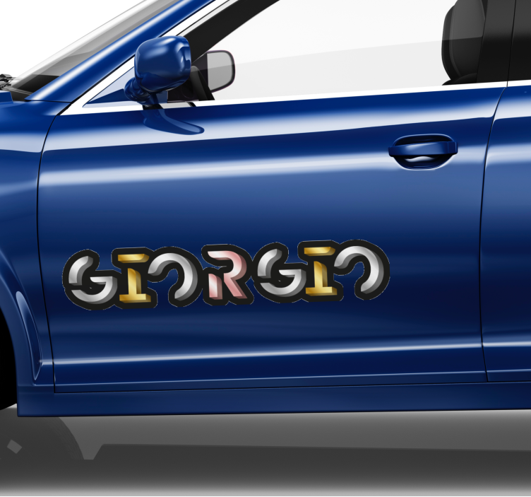 Adesivo per auto creazione di nomi personalizzati - TenStickers