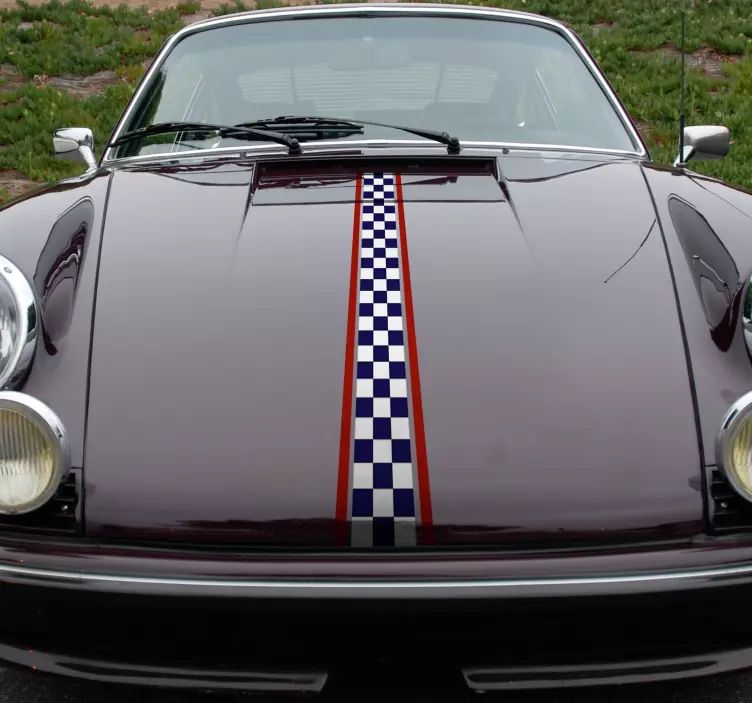 Adesivo per auto con bandiera a scacchi - TenStickers