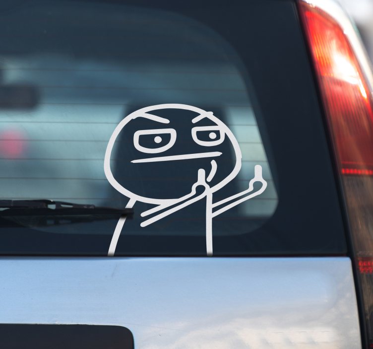 Adesivo per auto design divertente per mostrare le dita - TenStickers