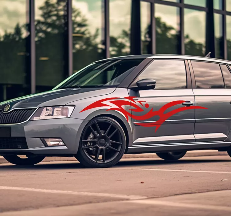 Adesivo per auto design tribale - TenStickers