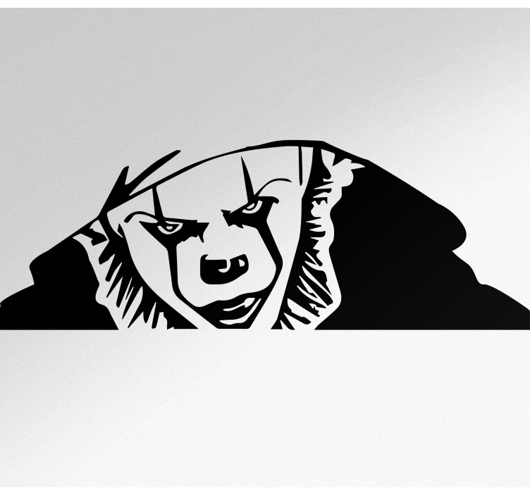 Adesivo per auto figura di clown inquietante - TenStickers