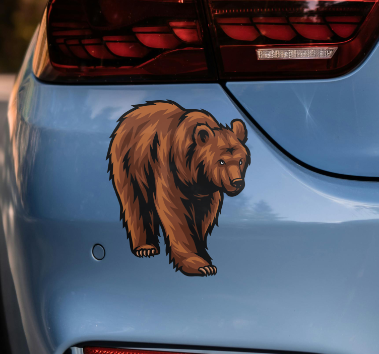 Adesivo per auto illustrazione dell'orso - TenStickers