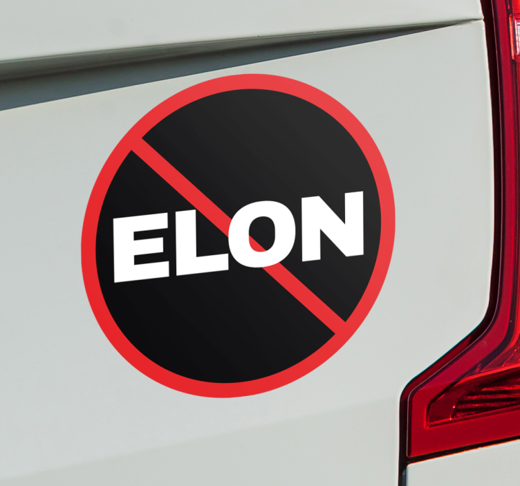 Adesivo per auto no Elon - TenStickers