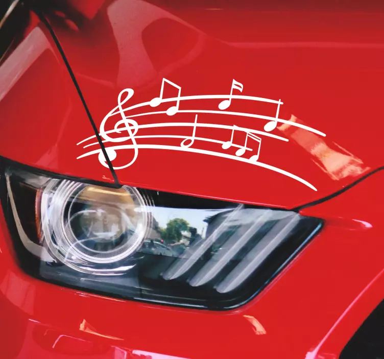 Adesivo per auto con note musicali - TenStickers