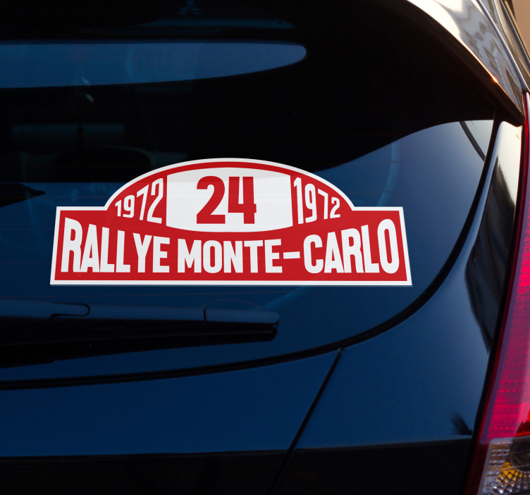 Adesivo per auto numero del raduno monte-carlo - TenStickers