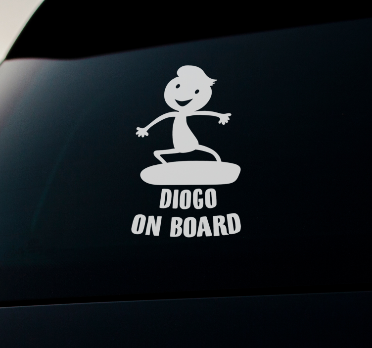 Adesivo per auto personaggio divertente a bordo - TenStickers