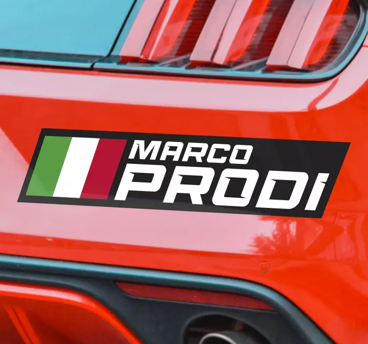 Adesivo per auto racing  personalizzabile - TenStickers