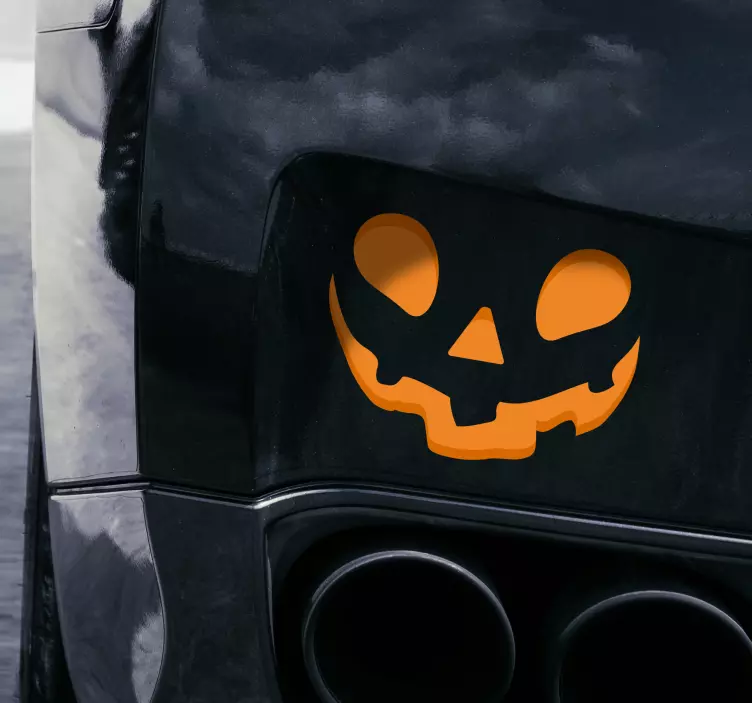 Adesivo per auto sagoma zucca - TenStickers