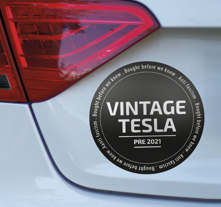 Adesivo per auto tesla d'epoca - TenStickers