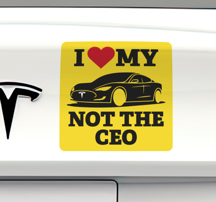 Adesivo per auto tesla elon musk - TenStickers