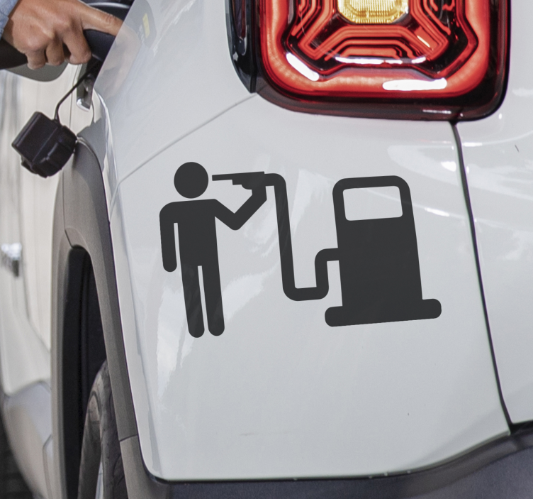 Adesivo per auto testa di benzina - TenStickers