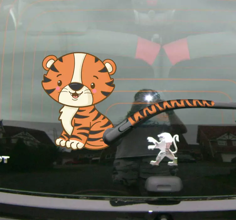 Sticker adesivo per auto tigre e coda - TenStickers