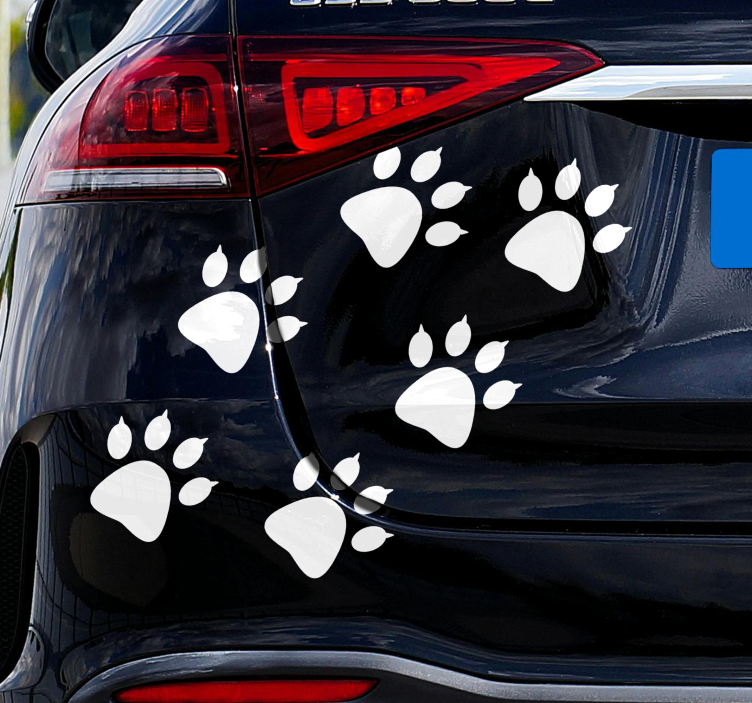 Adesivo per auto tracce di orso - TenStickers