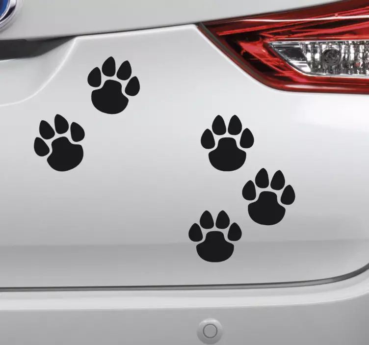 Adesivo per auto zampe cane - TenStickers