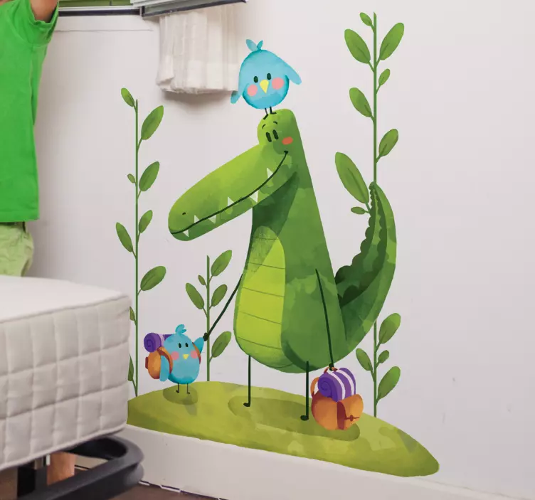 Adesivo per bambini amico coccodrillo - TenStickers