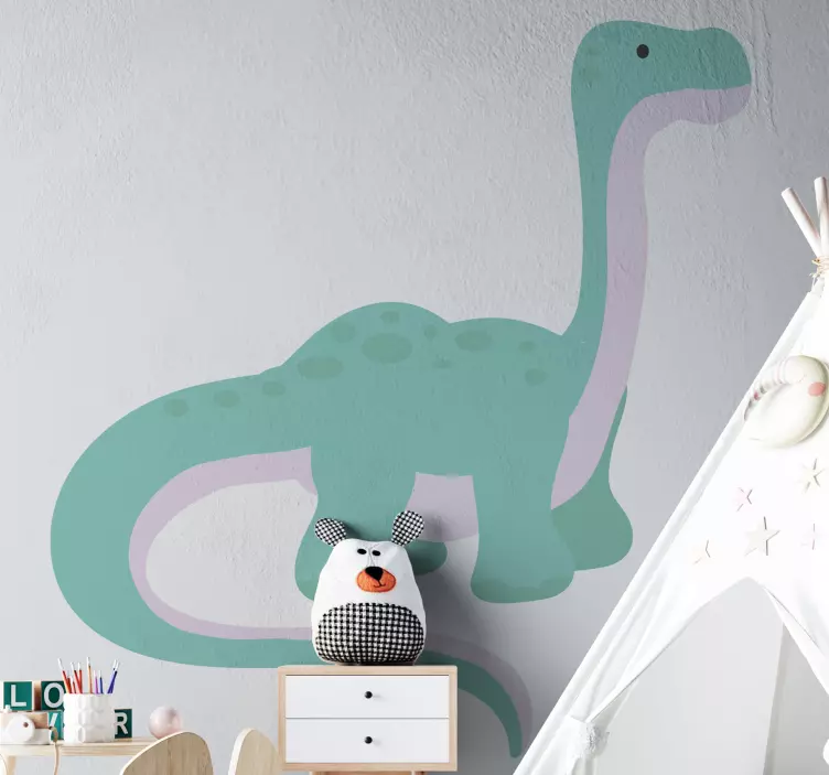 Adesivo per bambini dinosauro dal collo lungo - TenStickers