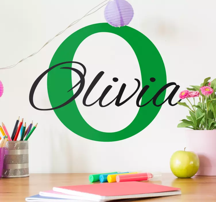 Adesivo per bambini iniziale e nome - TenStickers