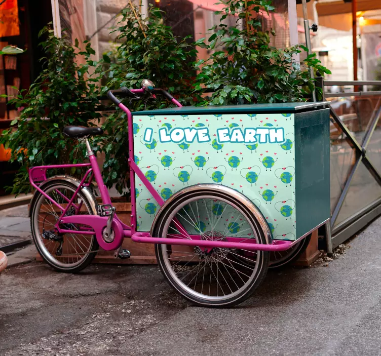 Adesivo per bici amo la terra - TenStickers