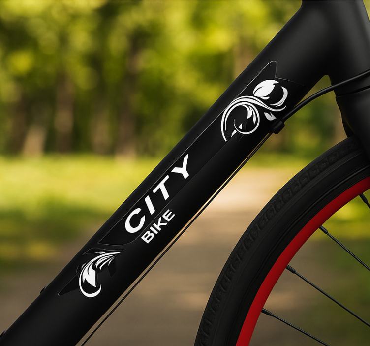 Adesivo per bici collezione di biciclette in città - TenStickers