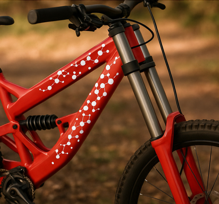 Adesivo per bici collezione di punti collegati - TenStickers