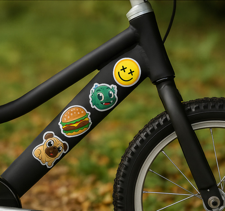 Adesivo per bici collezione personaggi cartoon - TenStickers