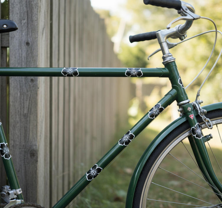 Adesivo per bici confezione fiori di ibisco - TenStickers