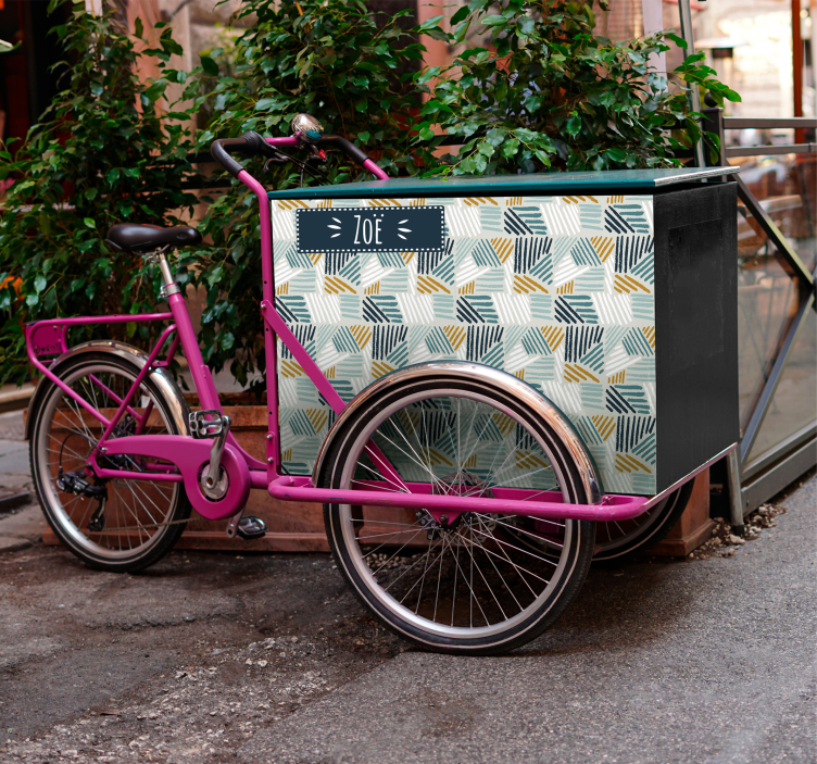 Adesivo per bici disposizione in stile geometrico - TenStickers