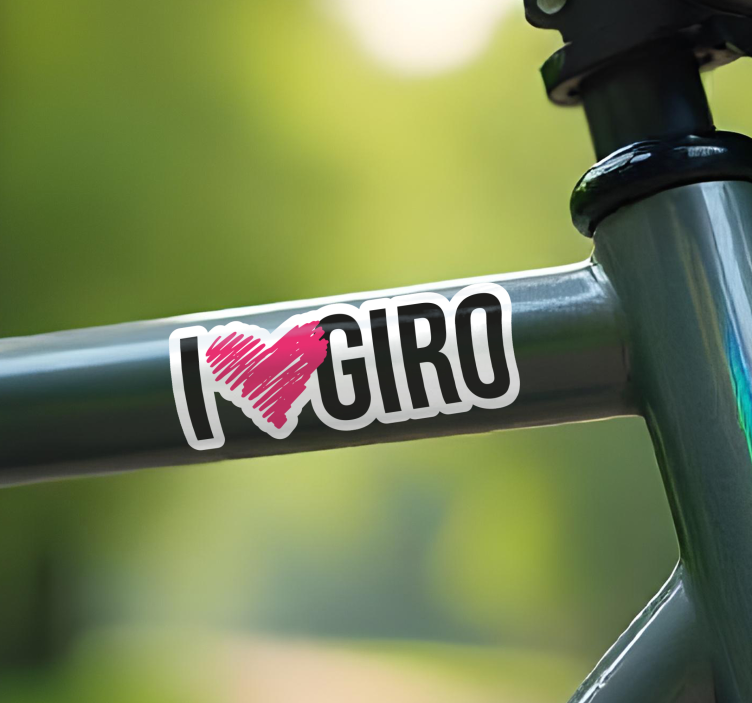 Adesivo per bici i love giro - TenStickers