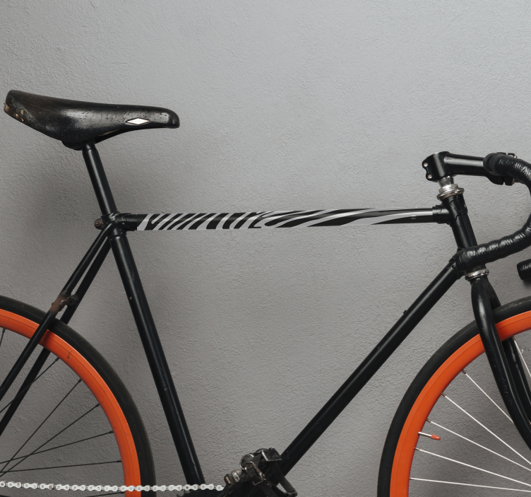 Adesivo bici Imitazione della pelle di zebra - TenStickers