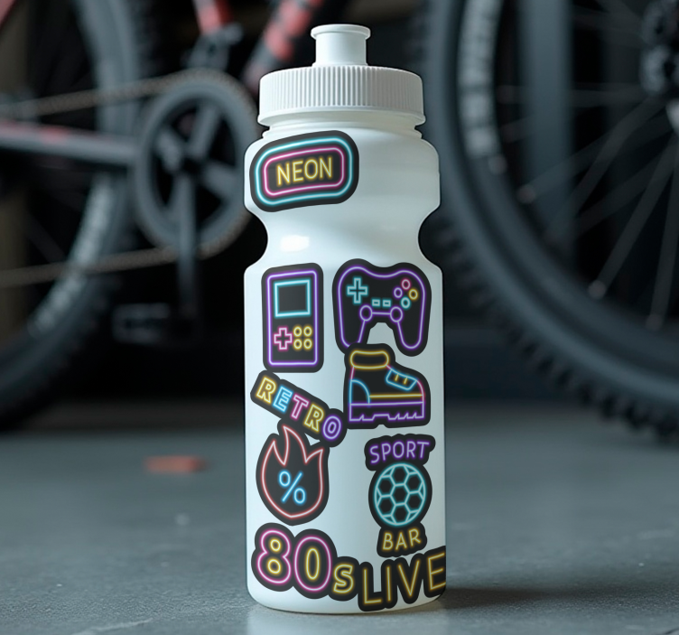 Adesivo per bici set al neon - TenStickers