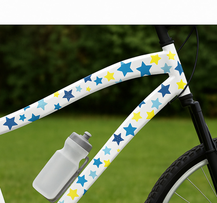 Adesivo per bici stelle colorate - TenStickers