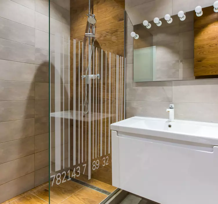 Adesivo per Box Doccia con Codice a Barre - TenStickers