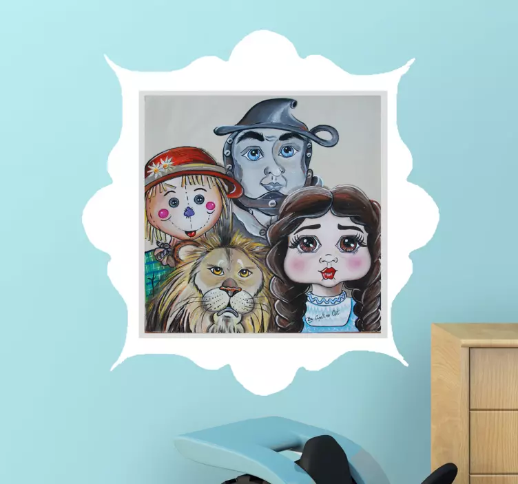 Adesivo per camerette personaggi Mago di Oz - TenStickers