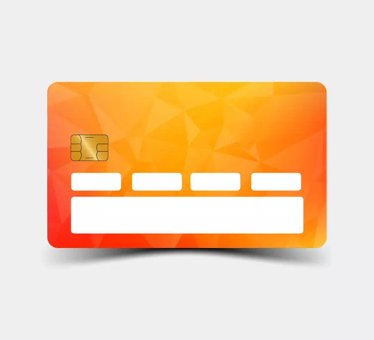 Adesivo carta di credito Astratto low poly arancione - TenStickers