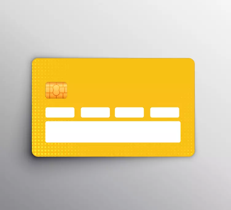 Adesivo carta di credito Linee di mezzitoni gialle originali - TenStickers