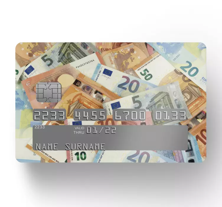 Adesivo carta di credito Soldi di euro  - TenStickers