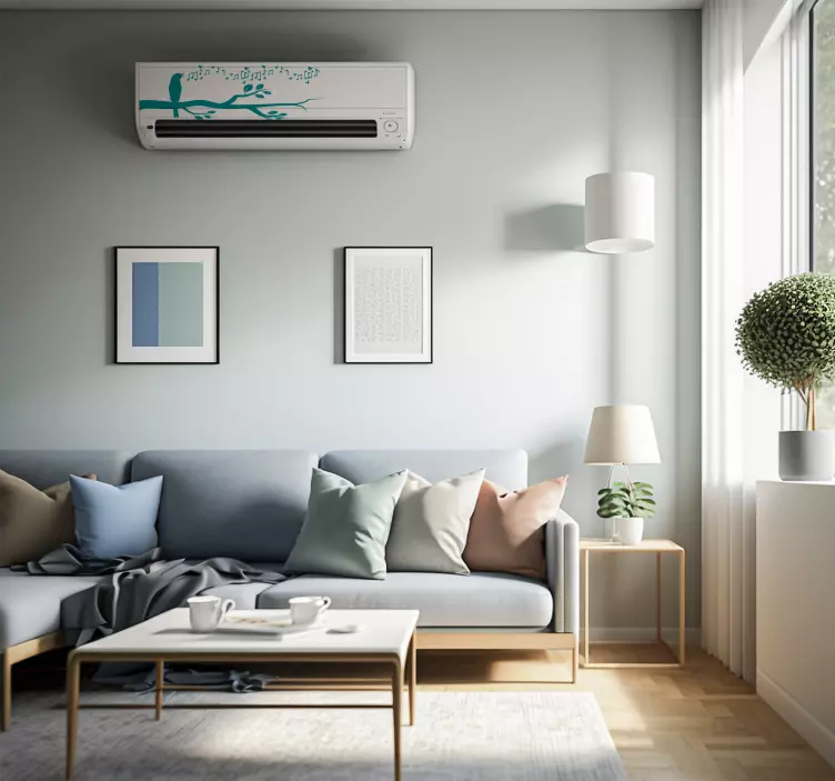 Adesivo per condizionatore uccello che canta - TenStickers