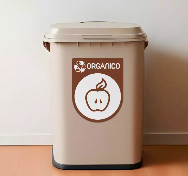 Adesivo contenitore riciclaggio organico - TenStickers