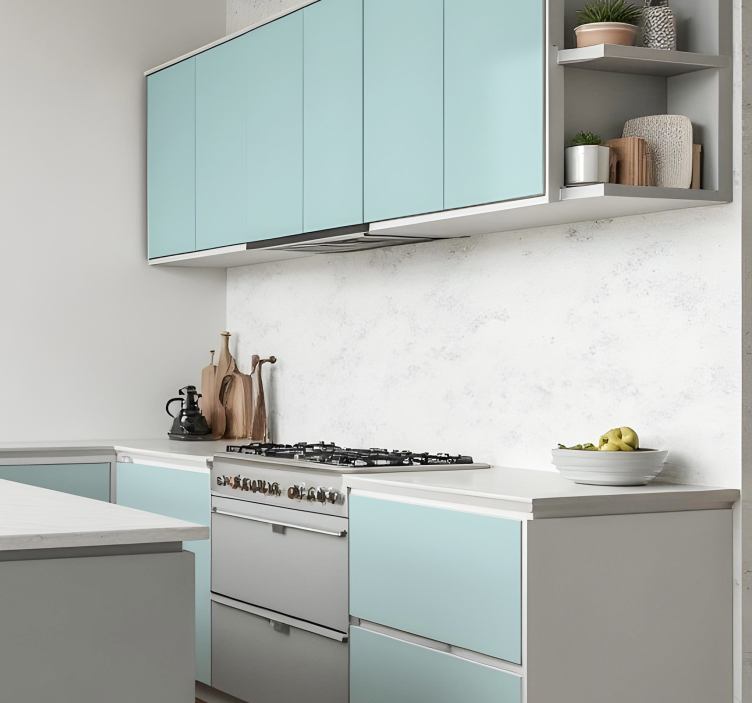 Adesivo per cucina design di colore blu opaco - TenStickers
