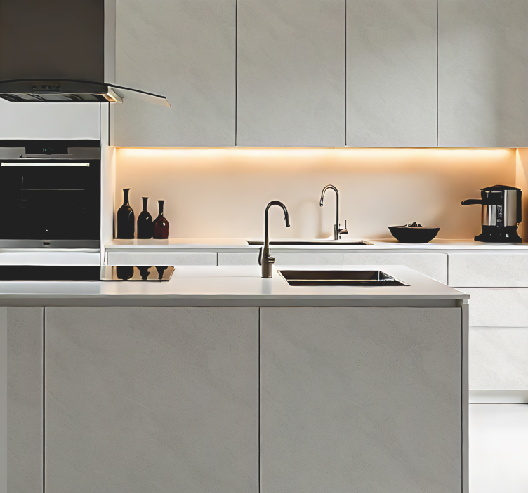 Adesivo per cucina effetto pietra chiara - TenStickers