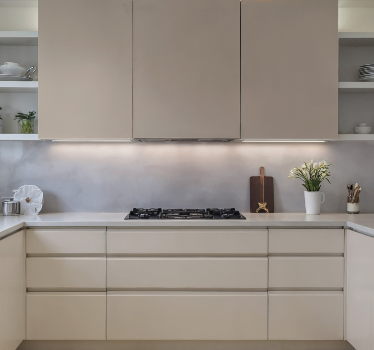 Adesivo per cucina foglio color crema - TenStickers